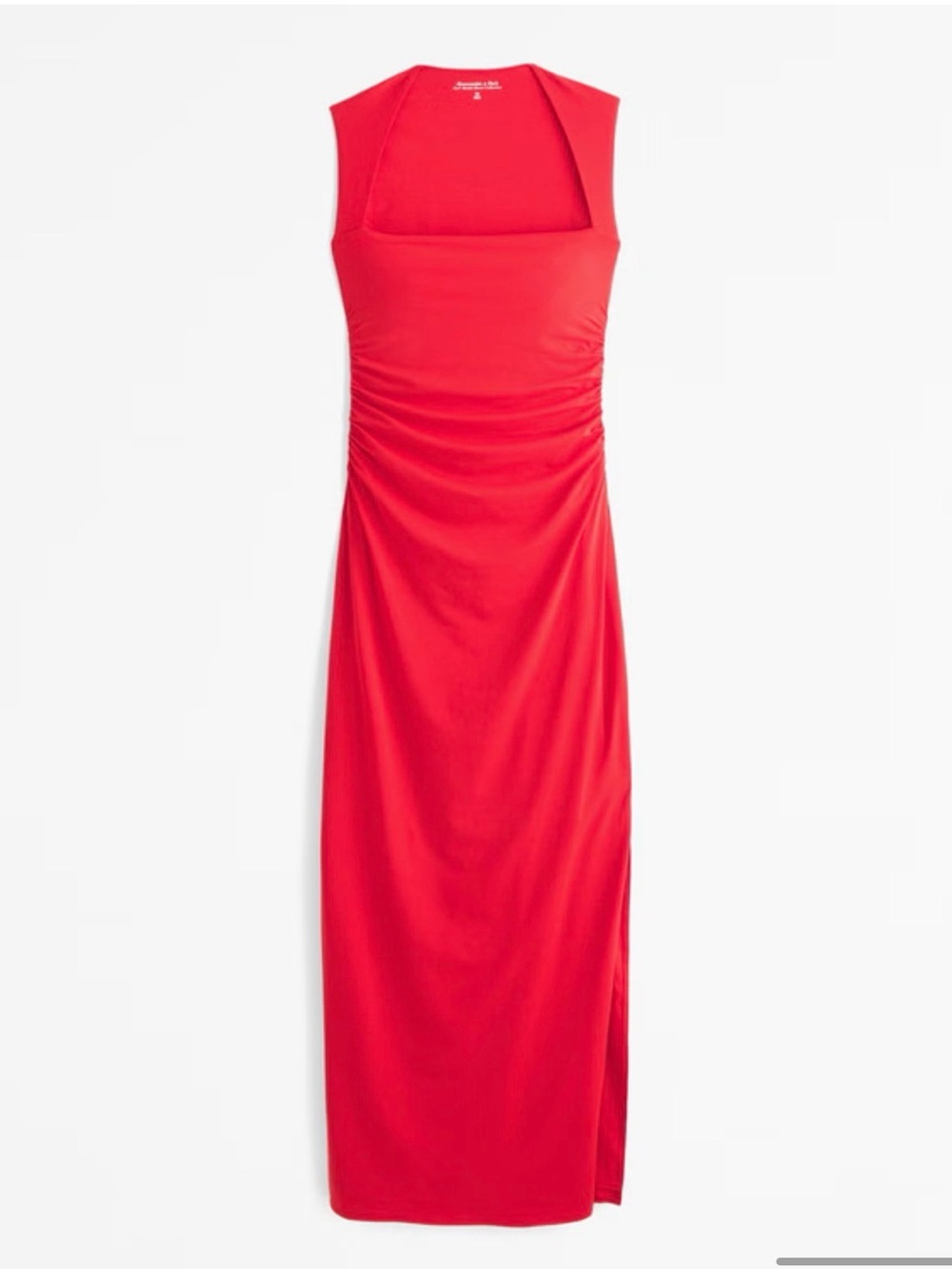 Abercrombie & Fitch Bright Red Square-Neck Maxi Dress
